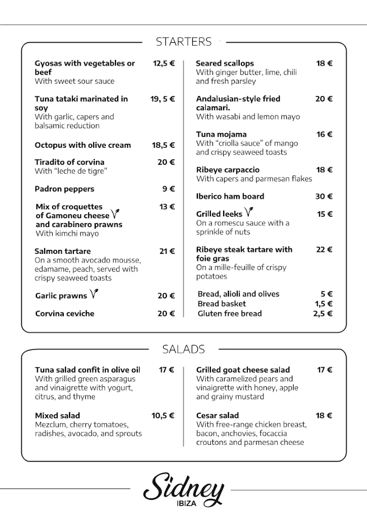 Menu_Café Sidney_Santa Eulalia del Río_immagine_1