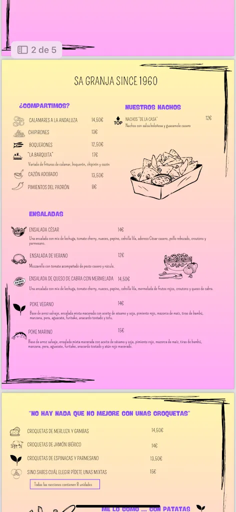 Menu_Sa Granja Since 1960_Santa Margalida_immagine_3