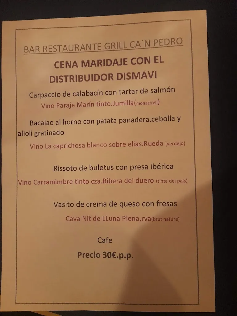Menu_Can Pedro Grill_Sant Llorenç des Cardassar_image_2