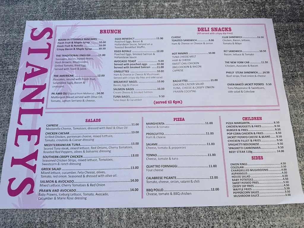 Menu_Stanley's_Sant Llorenç des Cardassar_image_3