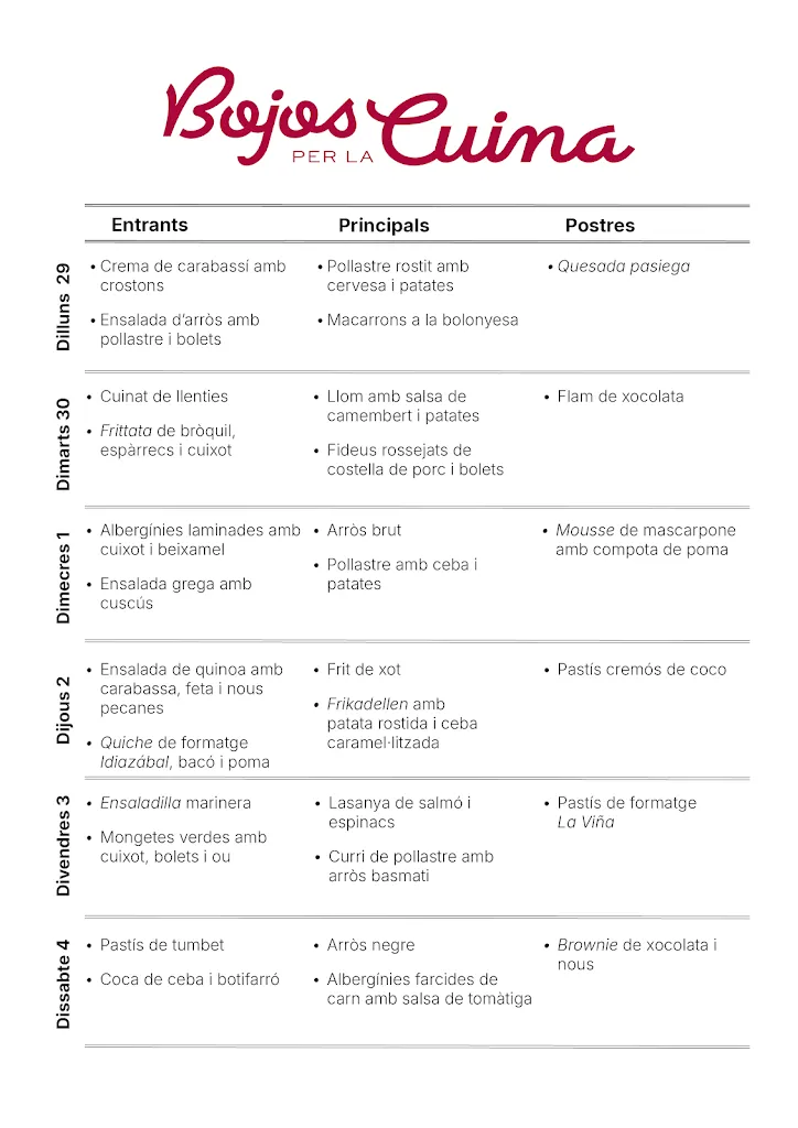 Menu_Bojos per la cuina_Santa María del Camí_image_1