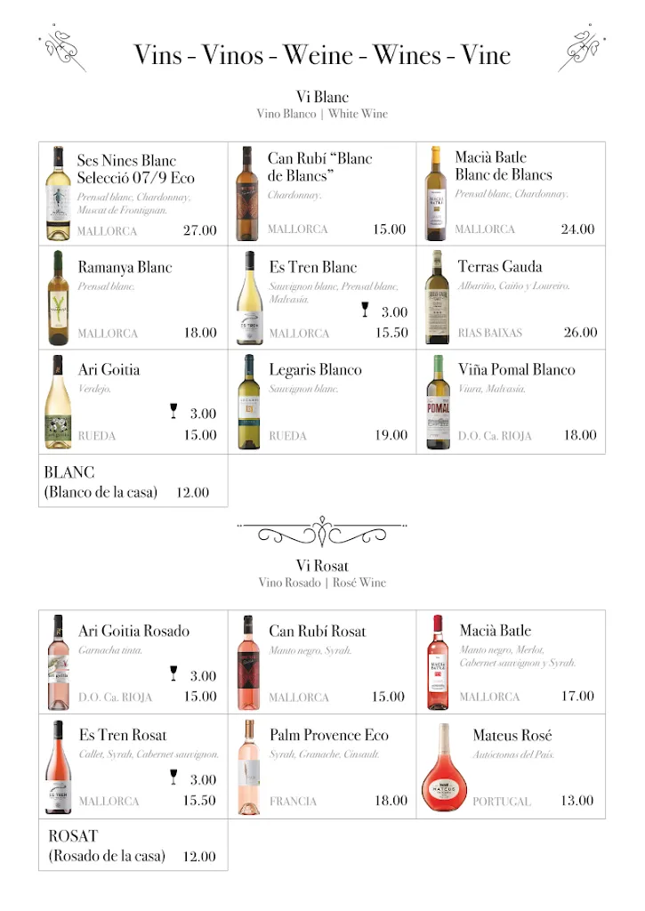 Menu_Restaurant Celler Sa Font_Santa María del Camí_immagine_2