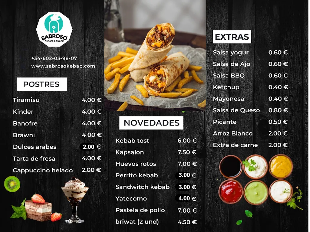 Menu_sabroso kebab_Santa María del Camí_image_1