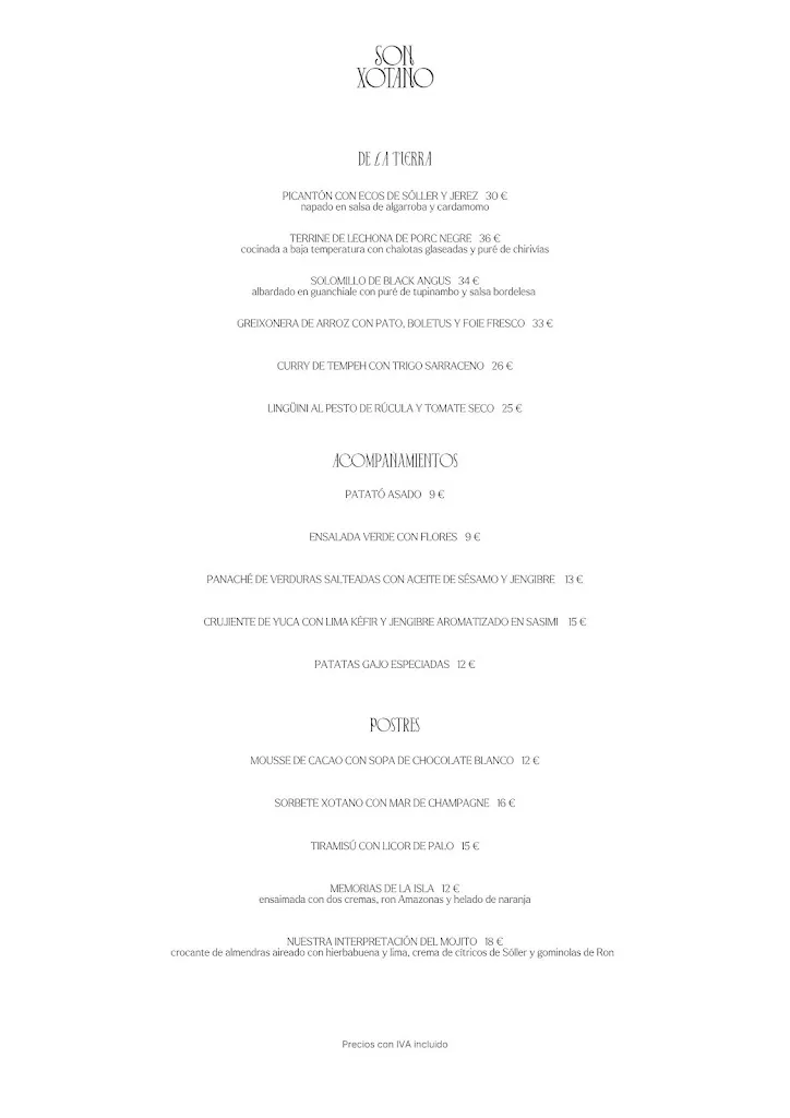 Menu_RESTAURANTE SON XOTANO_Sencelles_image_2