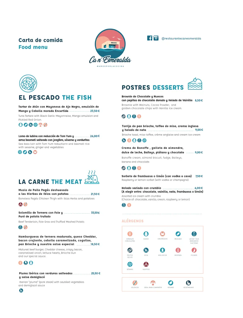 Menu_Restaurant Ca n'Esmeralda_Sant Josep de sa Talaia_immagine_3