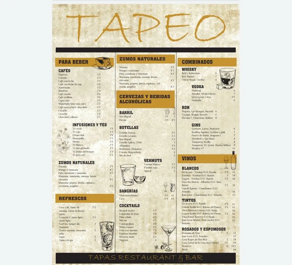 Menu_Tapeo Restaurante y Bar_Sant Josep de sa Talaia_image_1