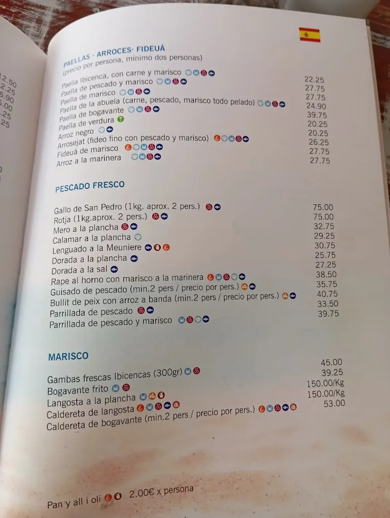 Menu_Restaurant María Luisa_Sant Josep de sa Talaia_immagine_3