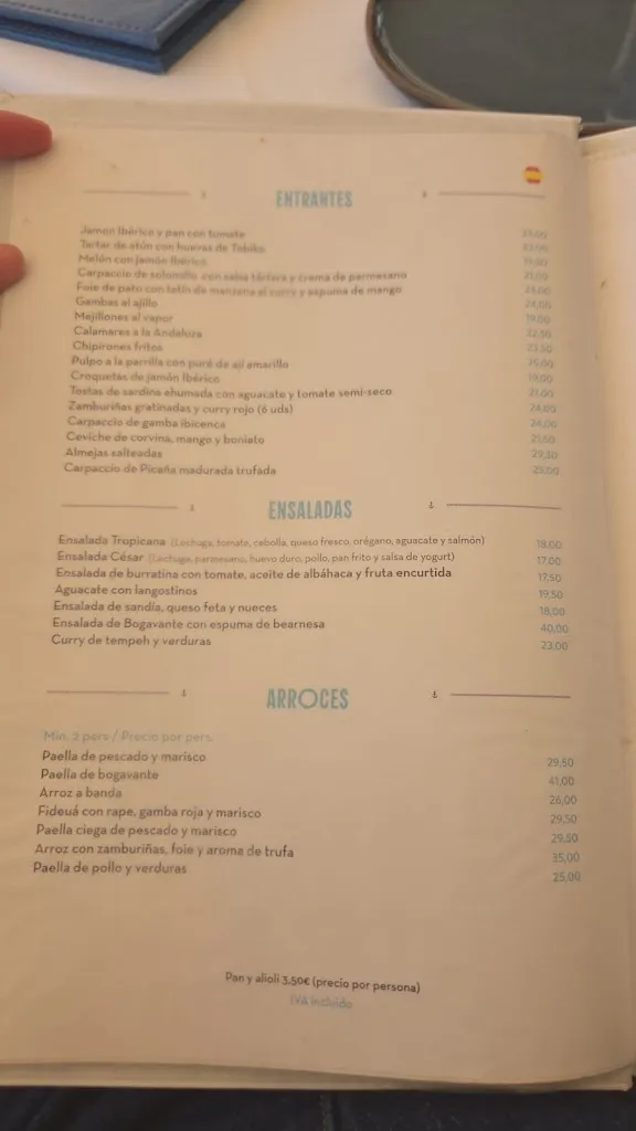 Menu_Tropicana Eivissa Cala Jondal_Sant Josep de sa Talaia_image_2