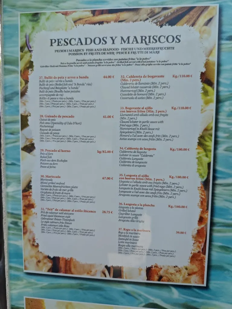 Menu_Restaurant El Carmen_Sant Josep de sa Talaia_image_2