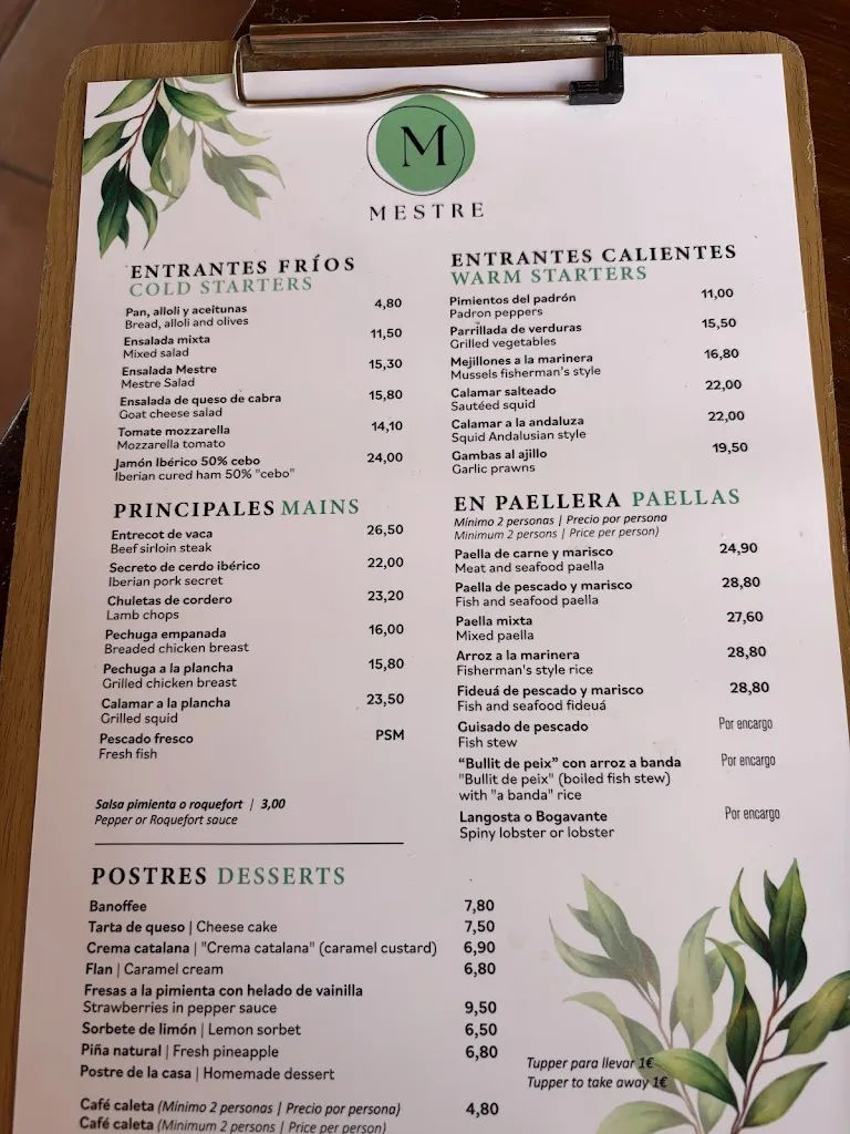 Menu_Restaurant Can Mestre_Sant Josep de sa Talaia_immagine_1