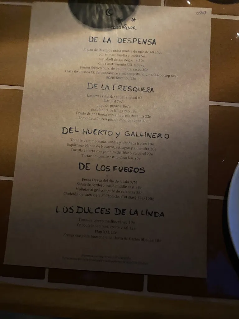 Menu_Restaurante Casa Linda_Sant Josep de sa Talaia_image_1