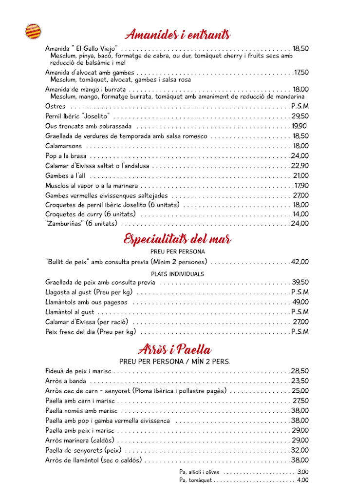 Menu_Restaurant El Gallo Viejo_Sant Josep de sa Talaia_image_1