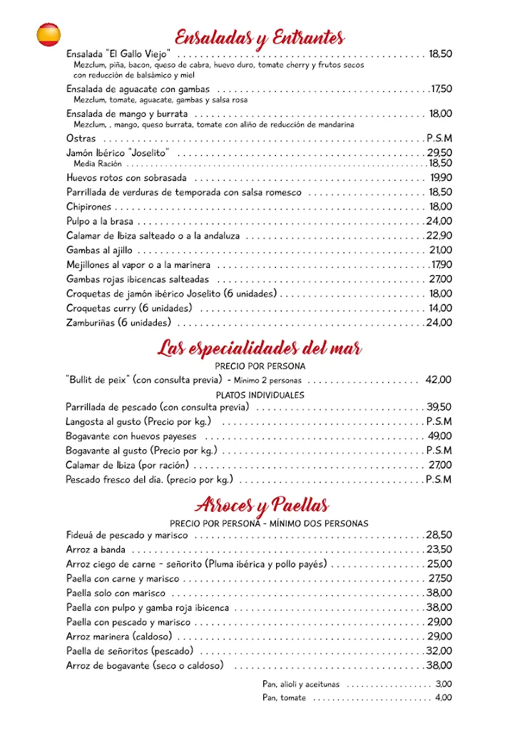 Menu_Restaurant El Gallo Viejo_Sant Josep de sa Talaia_image_2