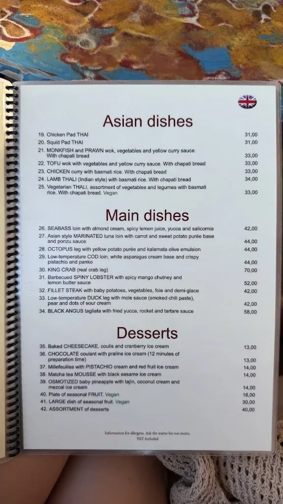 Menu_Sunset Ashram_Sant Josep de sa Talaia_image_3