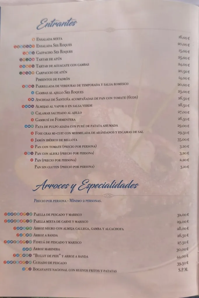 Menu_Ses Roques Restaurant_Sant Josep de sa Talaia_image_1