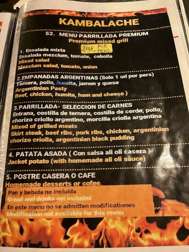 Menu_Kambalache Asador Argentino catral_Catral_image_1