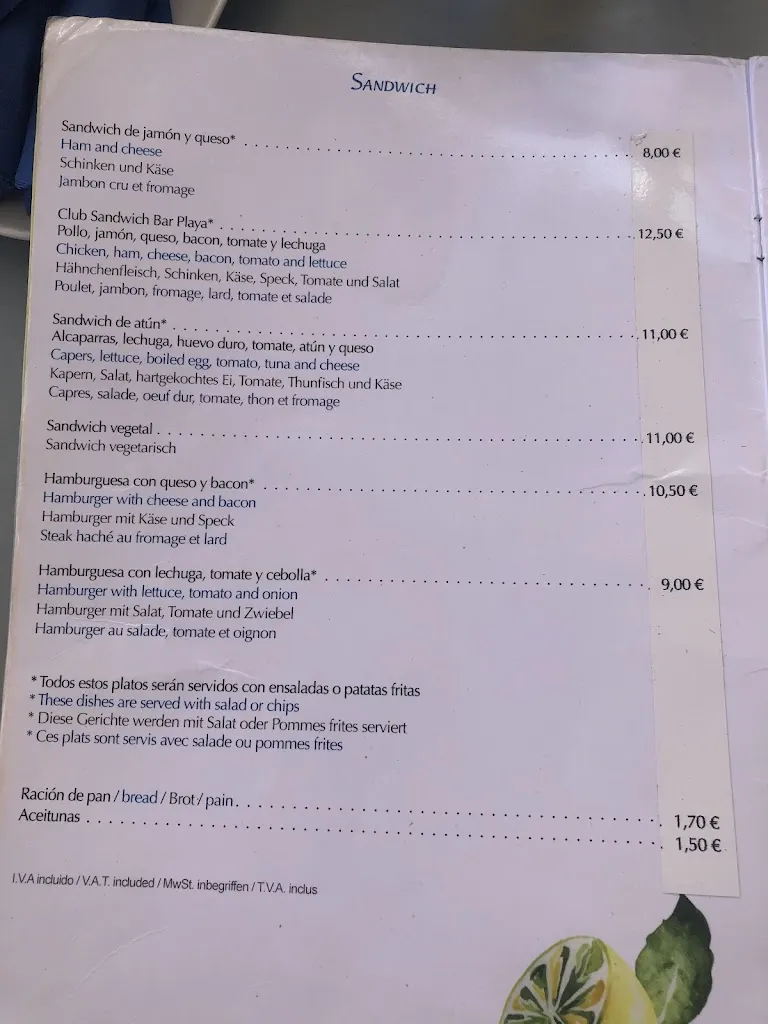 Menu_Bar Playa_Son Servera_image_1