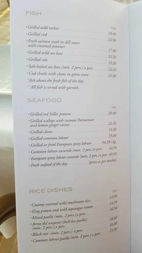 Menu_Sa Punta Restaurant_Son Servera_image_1