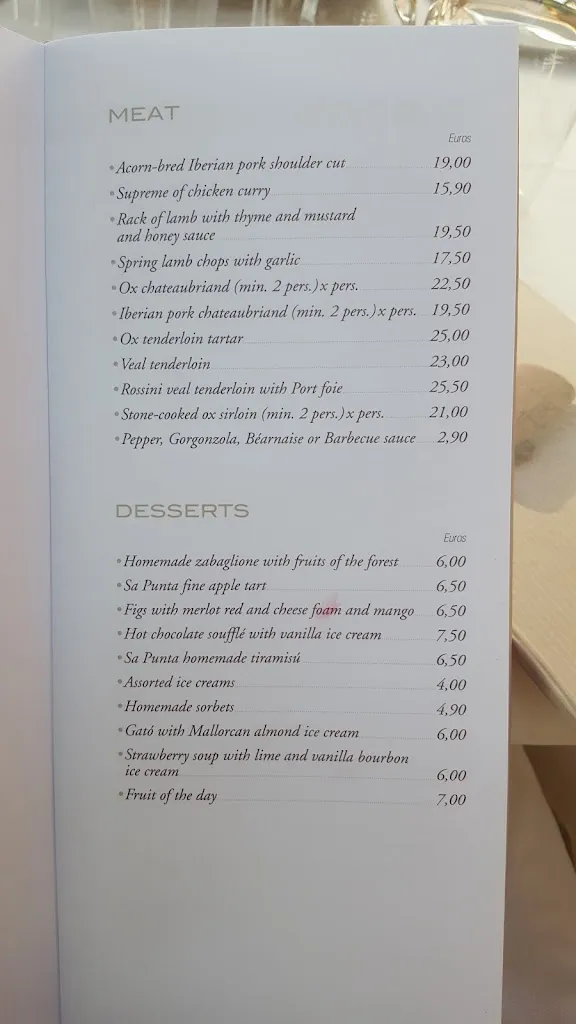 Menu_Sa Punta Restaurant_Son Servera_image_3