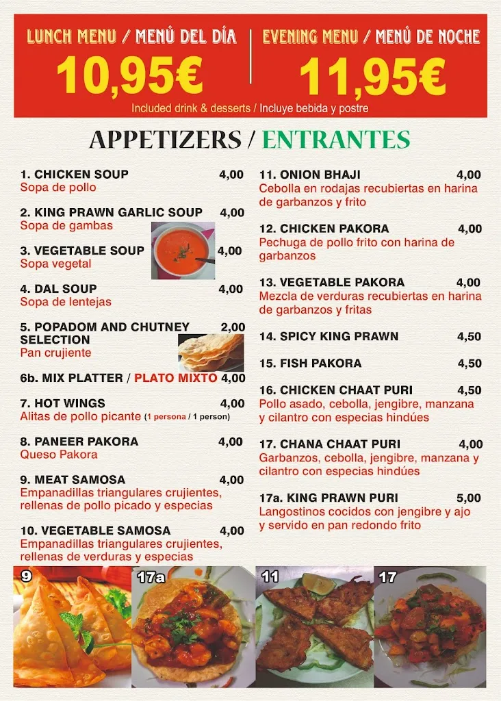 Menu_Bombay catral indian restaurant_Catral_image_3