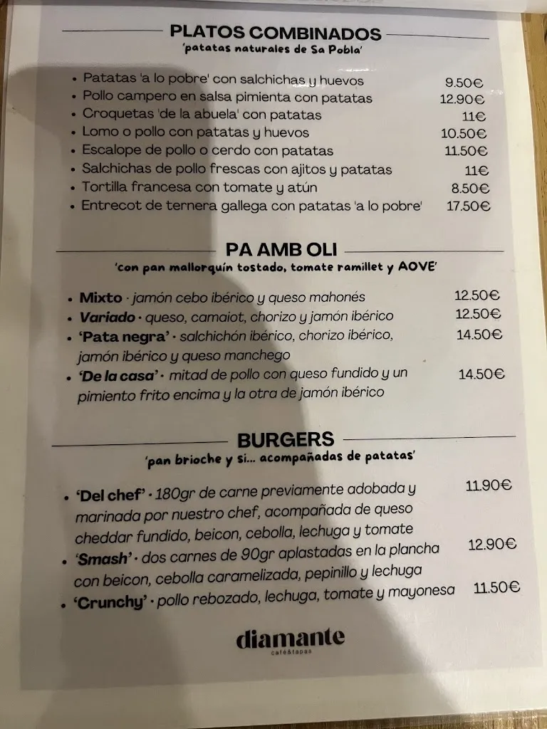 Menu_Bar Diamante - Café y Tapas Son Ferrer_Son Ferrer_image_1
