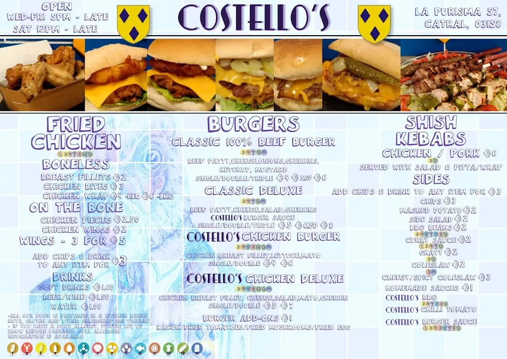 Menu_COSTELLO'S_Catral_immagine_1