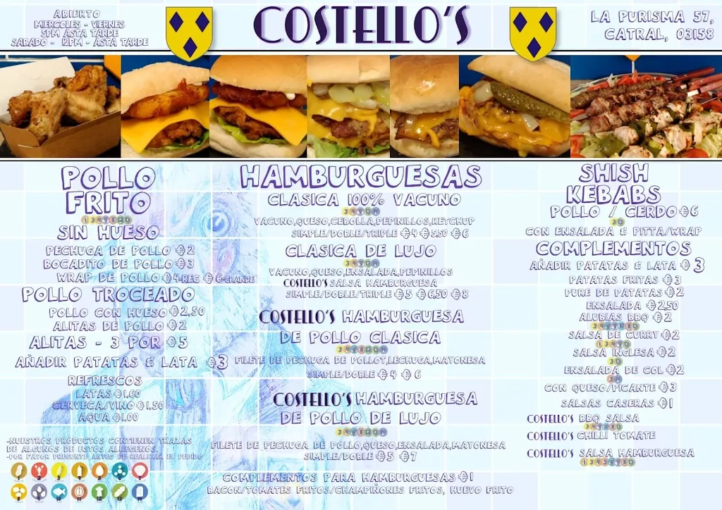 Menu_COSTELLO'S_Catral_immagine_3