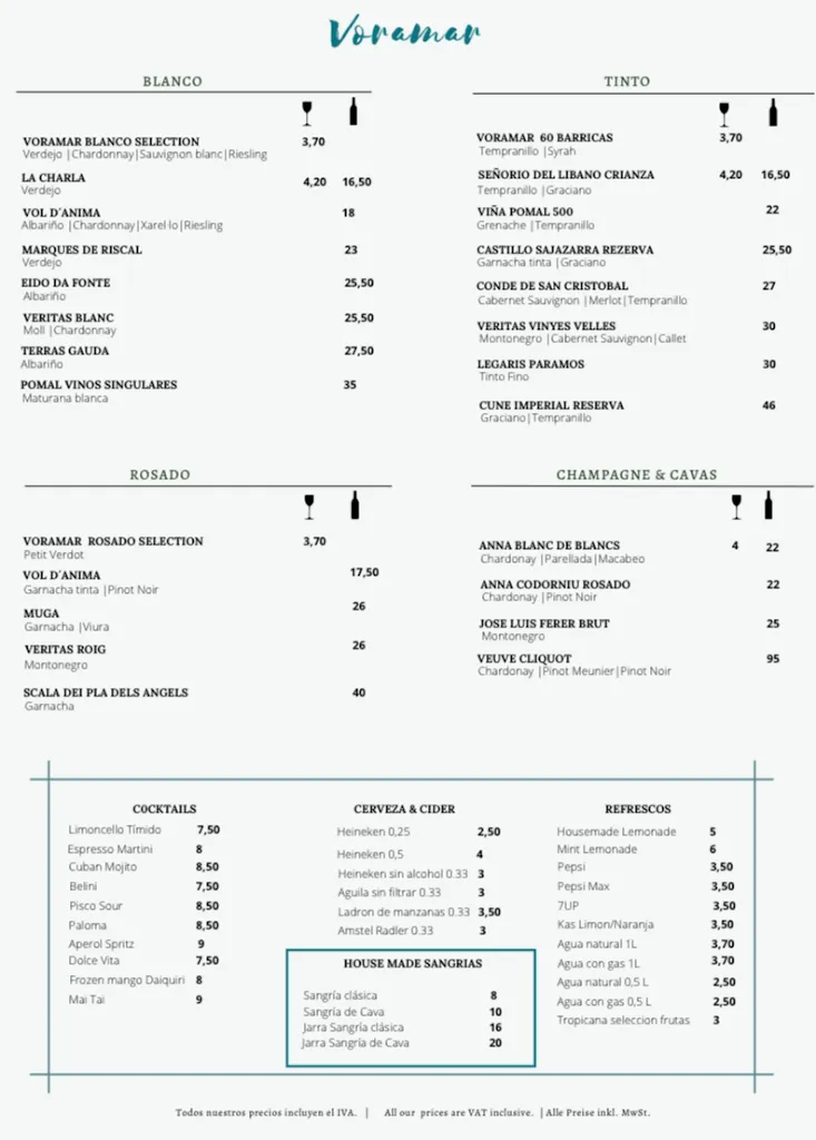 Menu_Restaurante Voramar Cala Santanyí_Santanyí_image_2