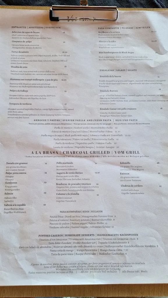 Menu_Restaurante Voramar Cala Santanyí_Santanyí_image_4