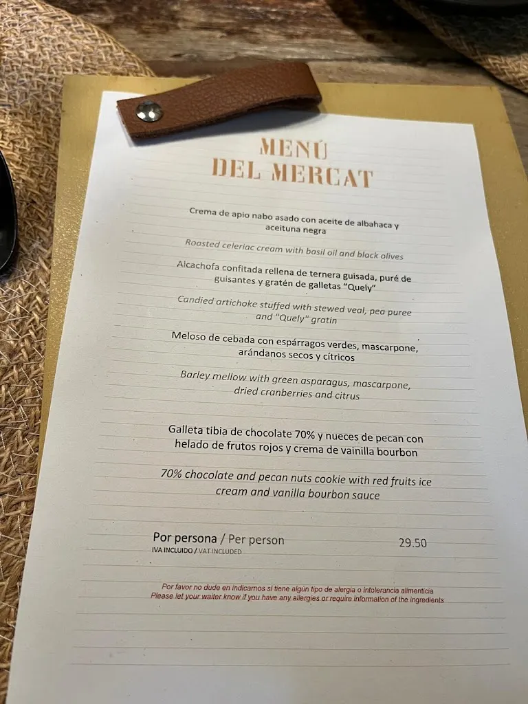 Menu_OCRE Restaurant & Bar - Can Ferrereta_Santanyí_image_1