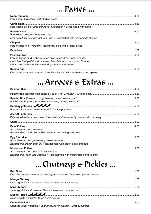 Menu_India Restaurant_Santanyí_image_1