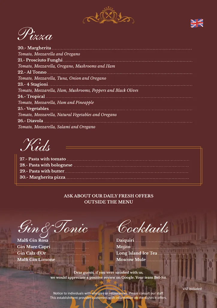 Menu_BEL SIT, TRATTORIA & PIZZERIA_Santanyí_image_2