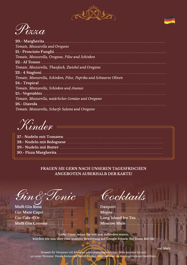 Menu_BEL SIT, TRATTORIA & PIZZERIA_Santanyí_image_3