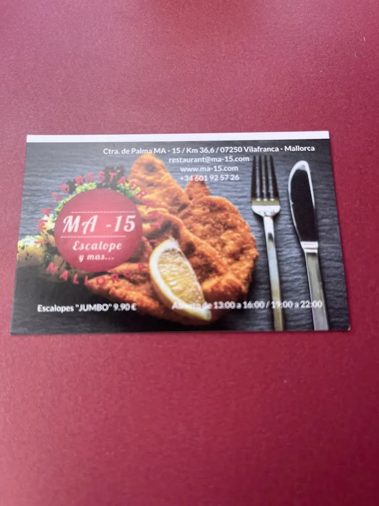 Pedro_MA-15 Restaurant Escalope_Vilafranca de Bonany_review