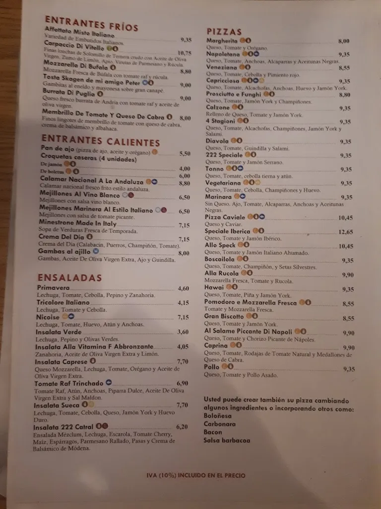 Menu_Pizzería Ristorante 222 Catral_Catral_image_3