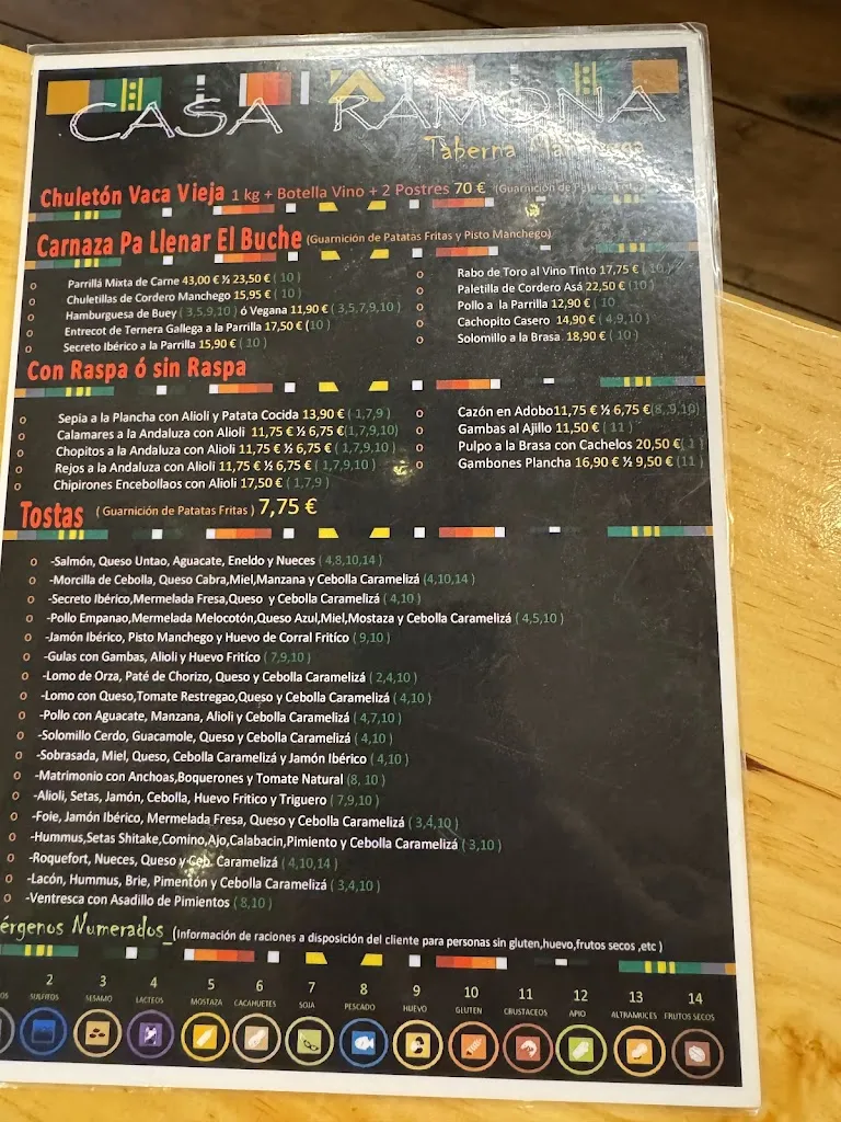 Menu_Taberna Manchega Casa Ramona_Arjona_image_4