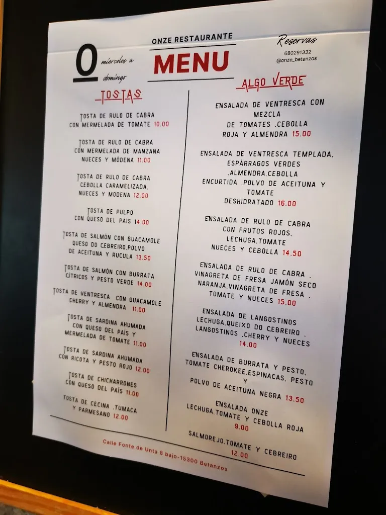 Menu_Restaurante Onze_Betanzos_immagine_4