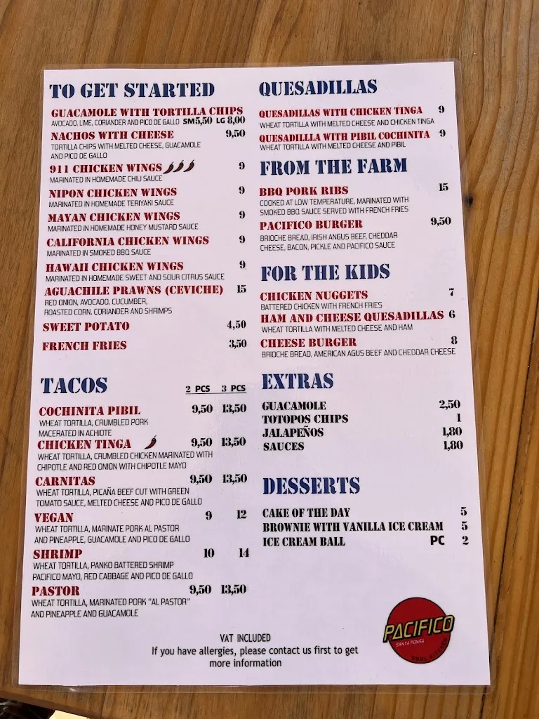 Menu_Pacifico Soul Kitchen_Santa Ponsa_image_3