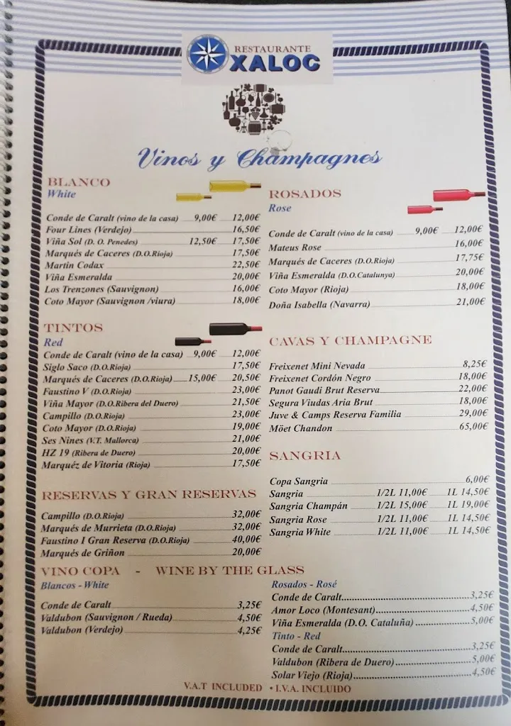 Menu_Restaurante xaloc_Santa Ponsa_immagine_1