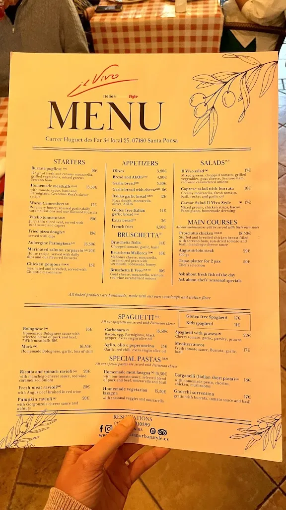Menu_IL VIVO ITALIAN URBAN STYLE_Santa Ponsa_immagine_1