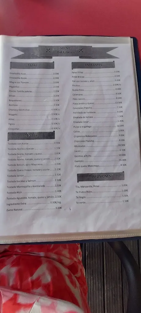 Menu_Bar el chaflán_Catral_image_3