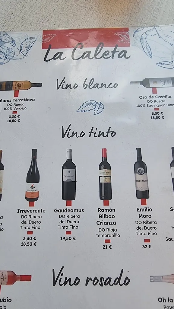 Menu_Restaurant la Caleta_Santa Ponsa_immagine_1