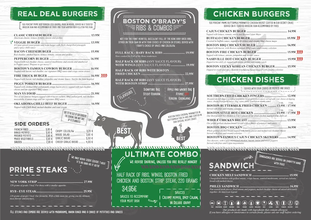 Menu_Boston O'Brady's_Santa Ponsa_immagine_1