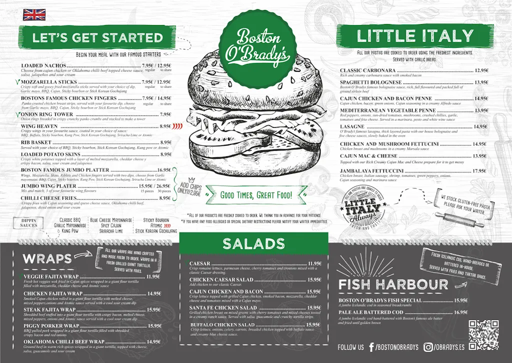 Menu_Boston O'Brady's_Santa Ponsa_immagine_2