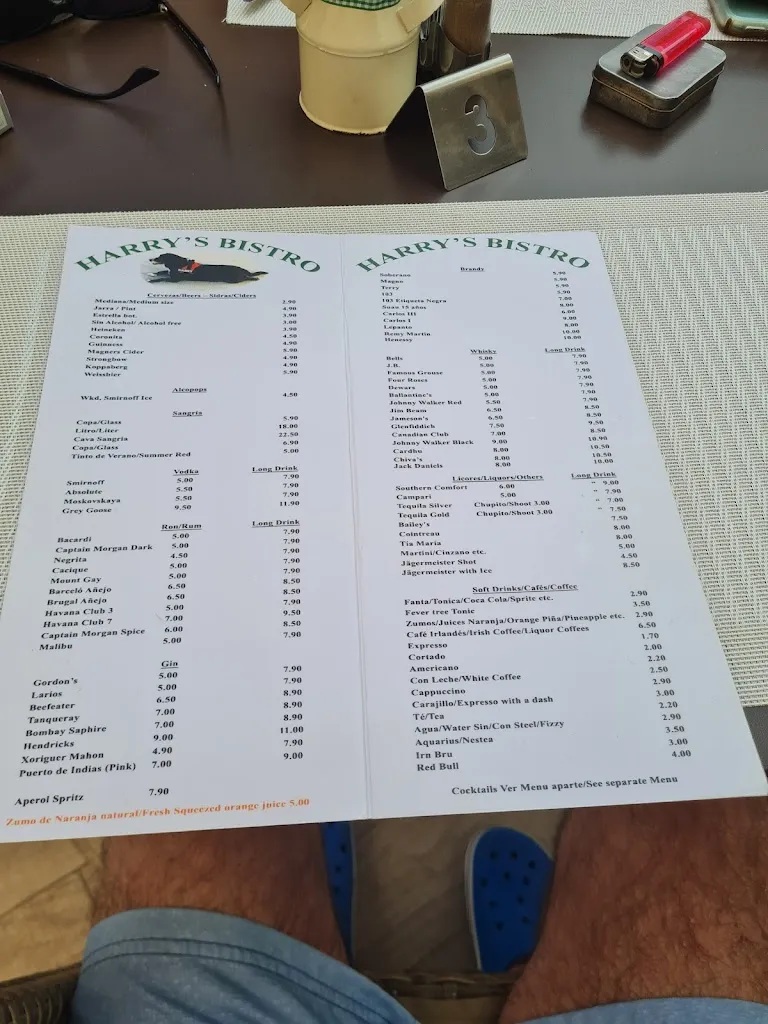 Menü_Harry’s Bistro_Santa Ponsa_Bild_1