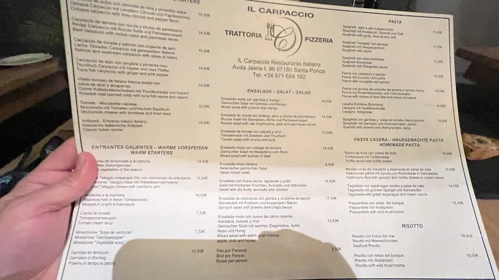 Menu_Il Carpaccio_Santa Ponsa_image_2