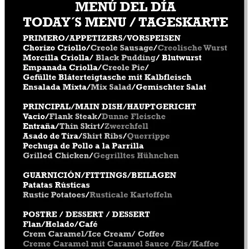 Menu_LA PORTEÑA , Parrilla Argentina_Santa Ponsa_image_2