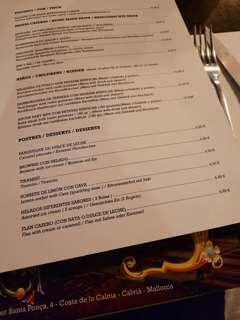 Menu_LA PORTEÑA , Parrilla Argentina_Santa Ponsa_image_4