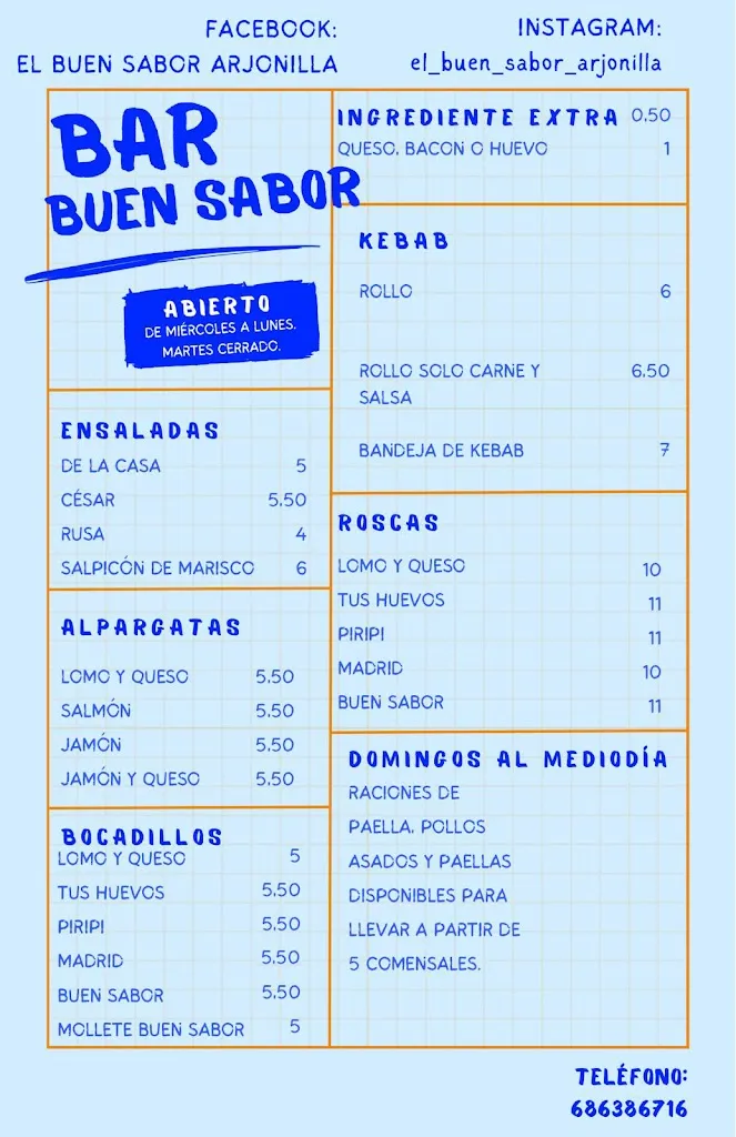 Menu_El Buen Sabor Arjonilla_Arjonilla_image_2