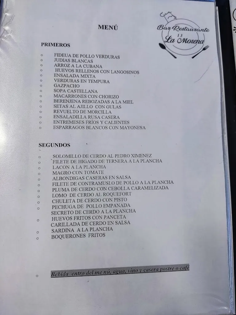 Menu_Bar Restaurante La Morena._Alcaudete_image_1